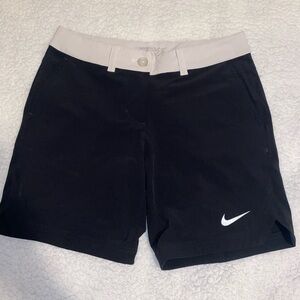 Nike Women's Black and White Athletic Shorts